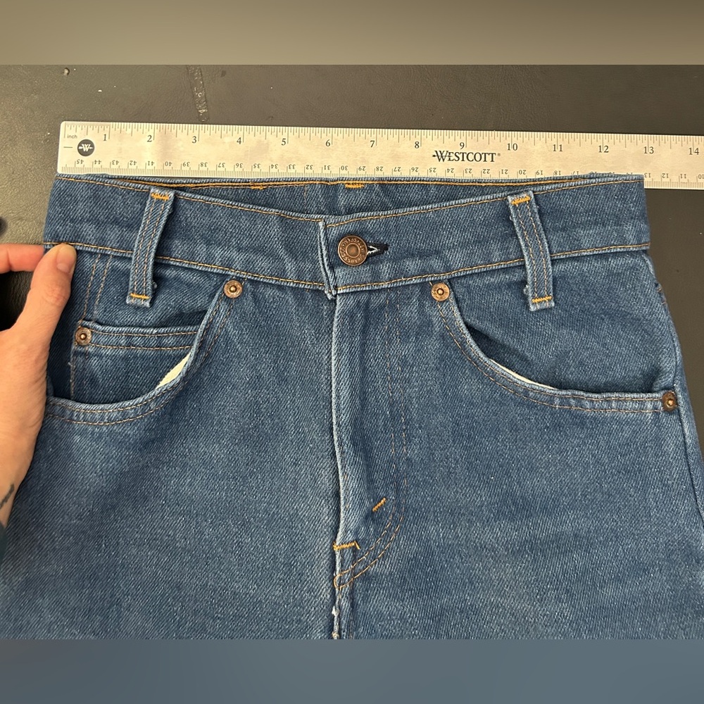 LEVI'S VINTAGE Student Fit Orange Tab 718-0914 denim jeans 26x30 (run small) - Picture 12 of 14